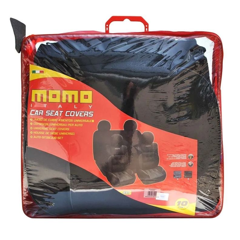 Cubre Asientos Universal Momo Completo Negro-1
