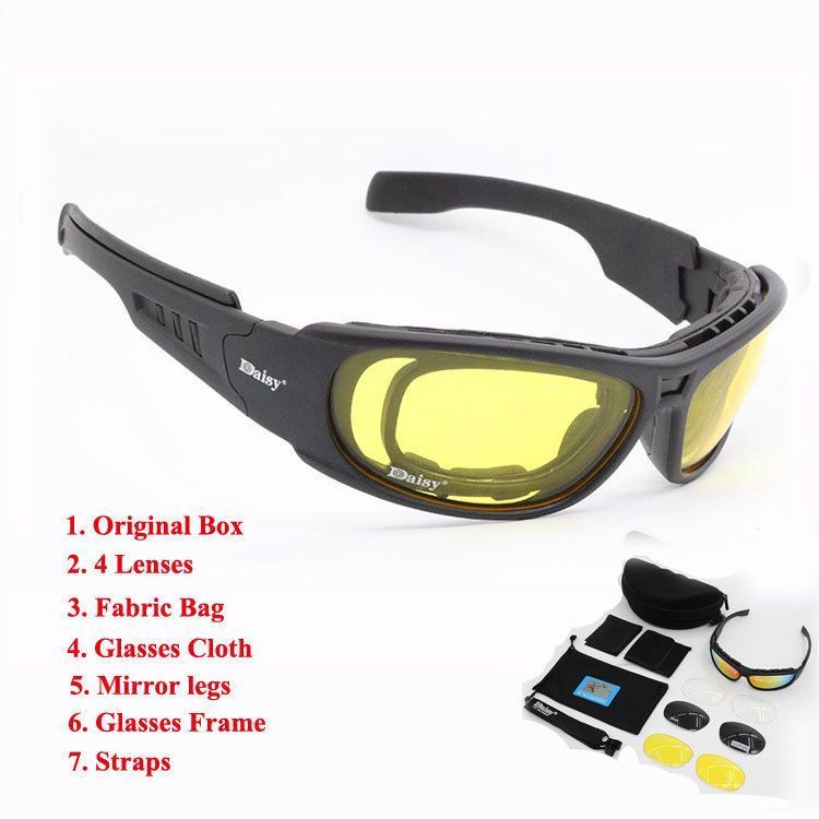 Gafas Polarizadas Tácticas, Lentes Airsoft Uv C6-4