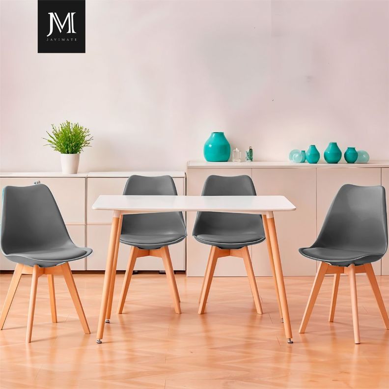 Pack 4 Sillas De Comedor Tulip Acolchada-1