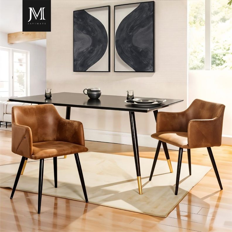 Pack 2 Sitiales De Comedor Vintage Café-1