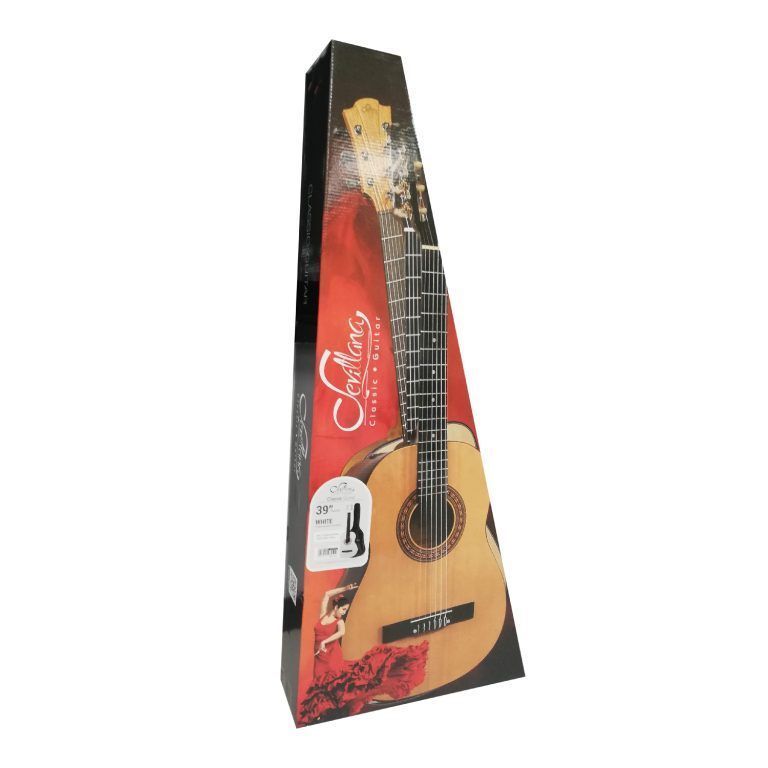 Guitarra Clásica 39 Sevillana + Funda Alma - Blanco 8450-2