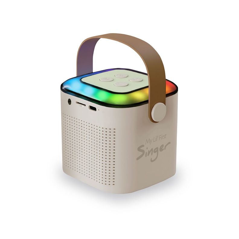  Parlante Karaoke Infantil 1 Micrófono Con Luz Rgb / Mlab 9391 Blanco-1