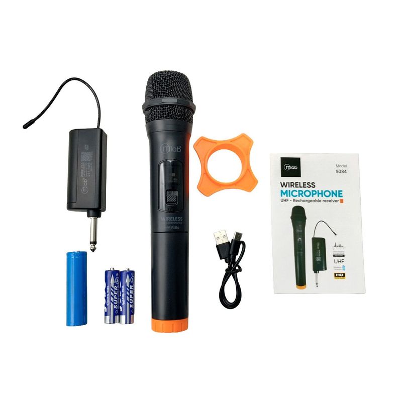 Micrófono Inalámbrico UHF Portátil Recargable-9384-3