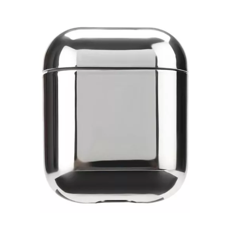 Carcasa Para AirPods 1 Y 2 Electro Chapada Plateado-0