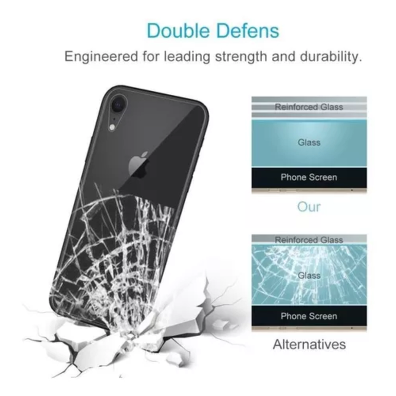 Lamina De Vidrio Templado Trasera De iPhone XR-4