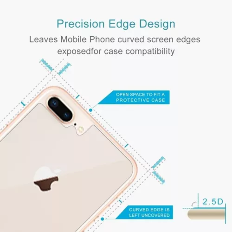 Lamina Vidrio Templado Trasera Para iPhone 8 Plus & 7 Plus-2