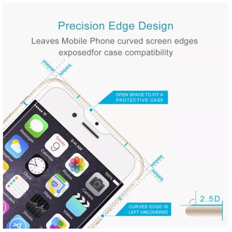Lamina Vidrio Templado Para Pantalla iPhone 8 / 7 / 6 / 6s-4