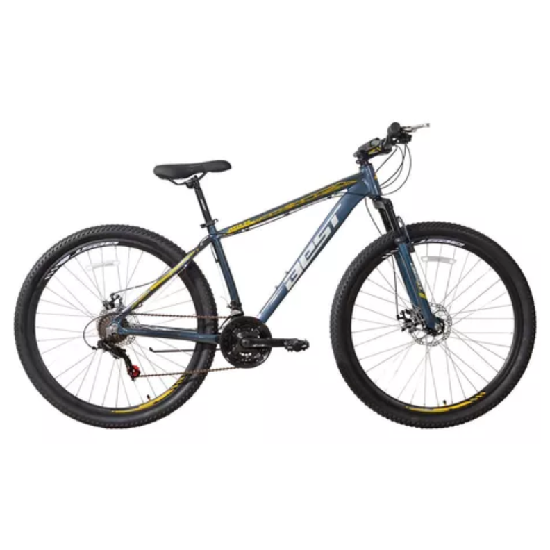 Bicicleta Mtb Aro 29 Aluminio Disco 21v Talla 17 Gris Best-0