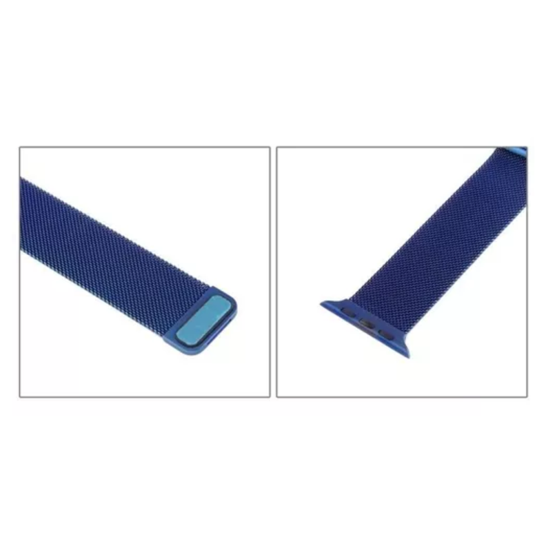 Correa Magnética De Acero Para Apple Watch 42mm Azul-3