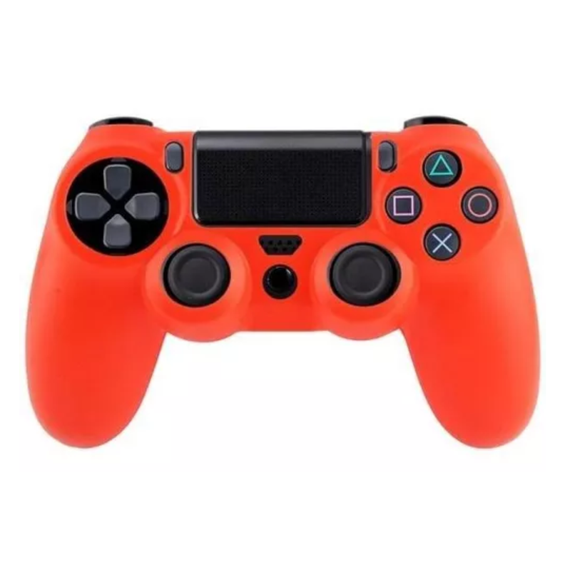 Protector De Silicona Rojo Compatible Con Control Ps4-3
