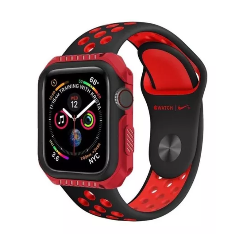 Carcasa Para Apple Watch Serie 3 38mm Rojo Con Negro-4