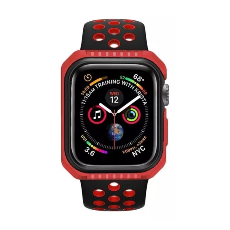 Carcasa Para Apple Watch Serie 3 38mm Rojo Con Negro-1