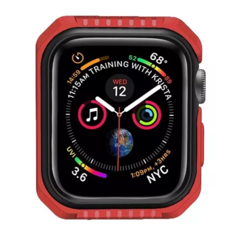 Carcasa Para Apple Watch Serie 3 38mm Rojo Con Negro-2