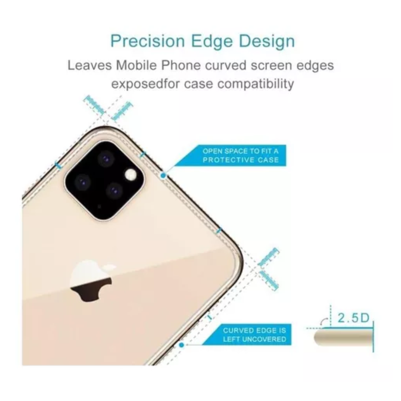 Lamina De Vidrio Templado Para Trasera De iPhone 11 Pro-2