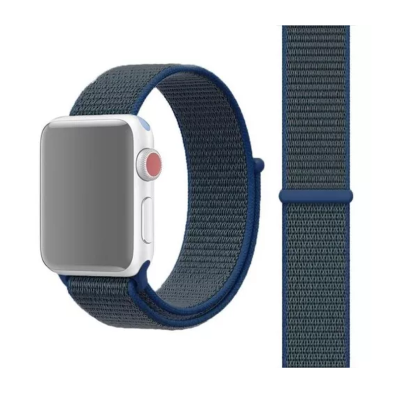 Correa Para Apple Watch 42 Y 44mm, Con Velcro. Azul-0