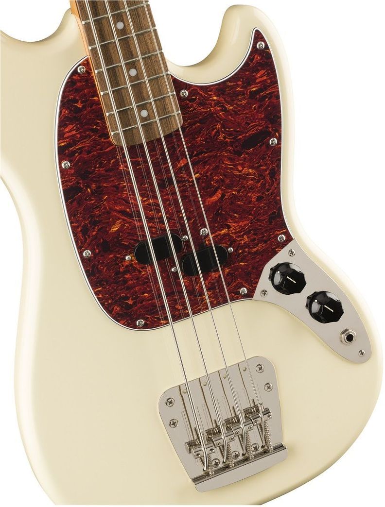 Bajo Eléctrico Squier Mustang Classic Vibe 60s (Blanco)-2