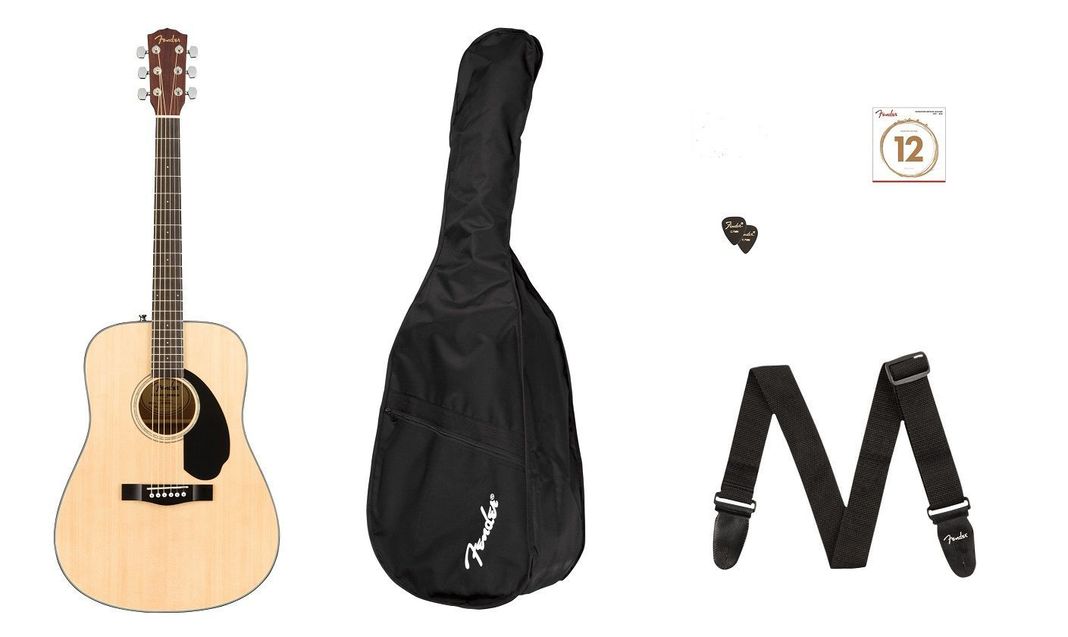 Fender Pack Guitarra Acústica CD-60S Dreadnought V2-1