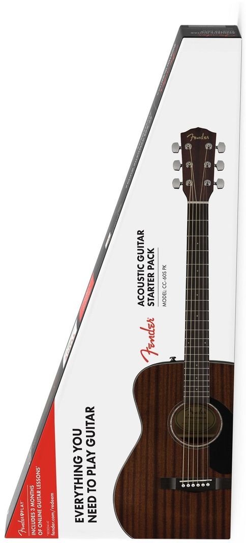 Fender Pack Guitarra Acustica CC-60S Concert V2 All Mahogany Cafe