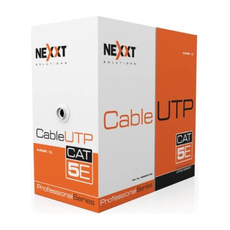 Bobina De Cable Red Cat5 Certificado Nexxt Ab355nxt01 Gris-0