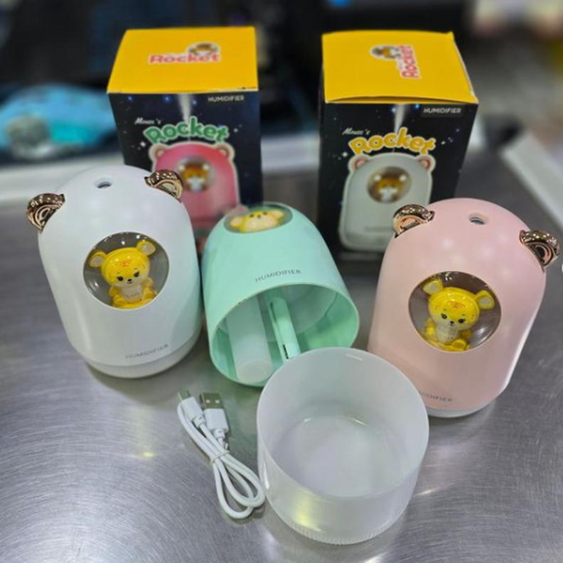 Difusor Humidificador De Aire Para Hogar- Oficina Rocket Color Blanco-3