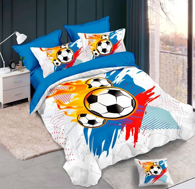 Cubrecama Quilt Verano 1.5 Plazas con Funda 50x70 -Diseño Pelotas 592