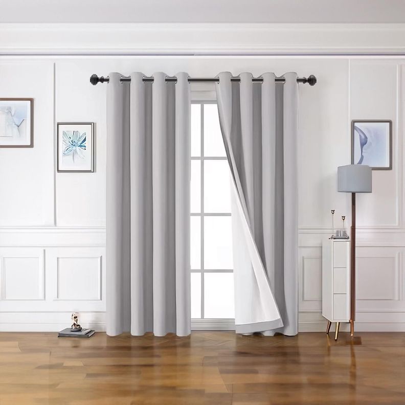 Cortinas Black Out Engomadas Forro Blanco 230cm X 140cm -778