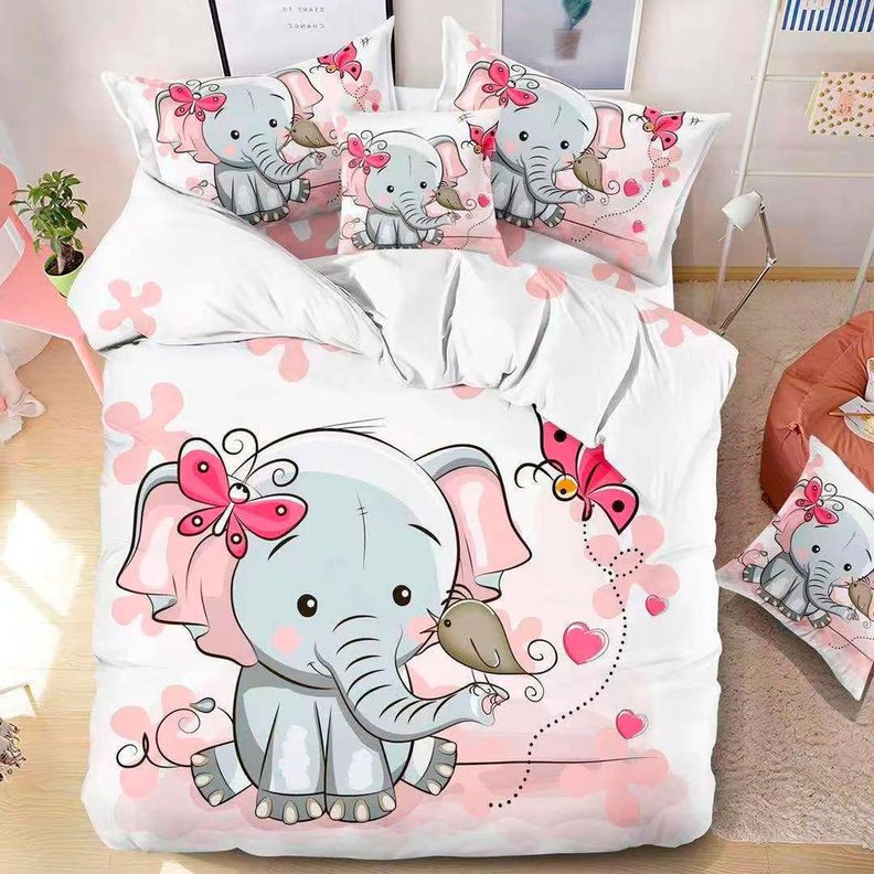 Cubrecama Quilt Verano 1.5 Plazas +funda 50x70 Elefante 596