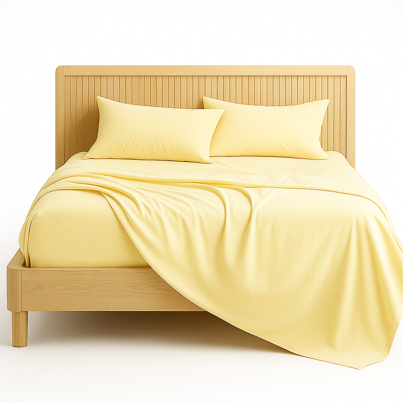 Sábana 1½  Plazas 800 Hilos Liso Amarillo v2 7EF