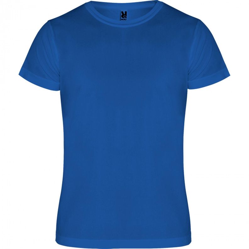 Polera Deportiva Unisex Poliéster Manga Corta Azul