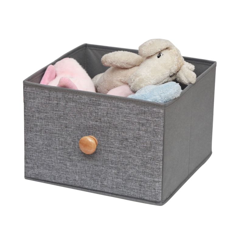 Caja Cubo Organizador Plegable Tela Closet Ropa-0