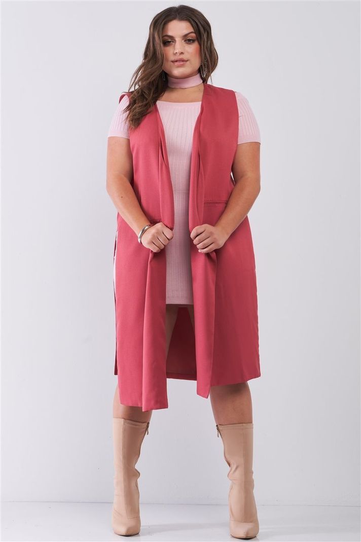 Blazer largo con aberturas en costado BZ007-0