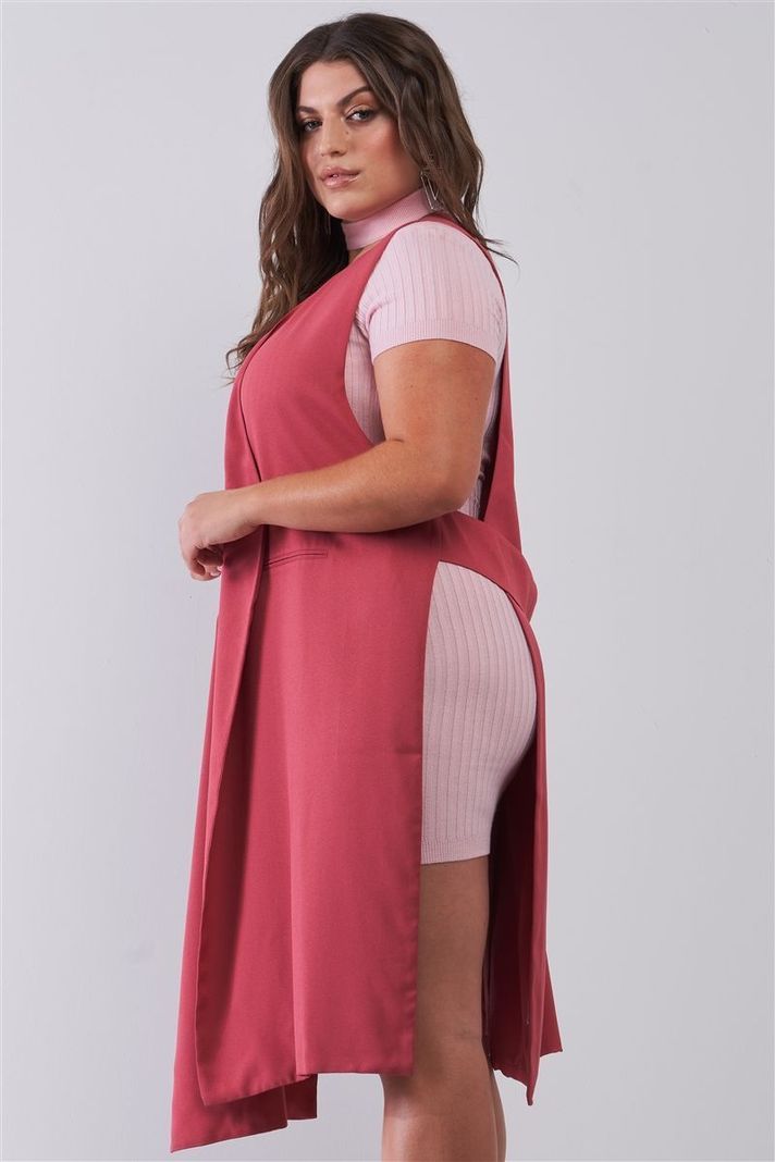 Blazer largo con aberturas en costado BZ007-1