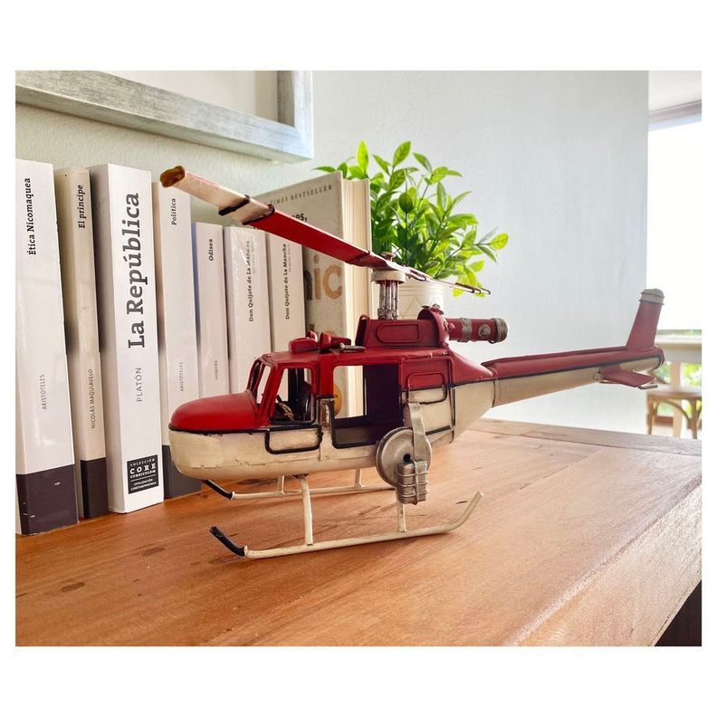 Helicoptero A Escala De Colección, Decoración Vintage.-4