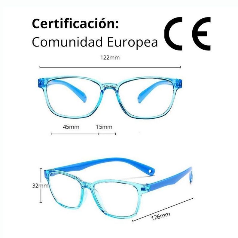 Lentes Filtro Luz Azul Niños, Descanso Pantallas, Blue light computador.-3