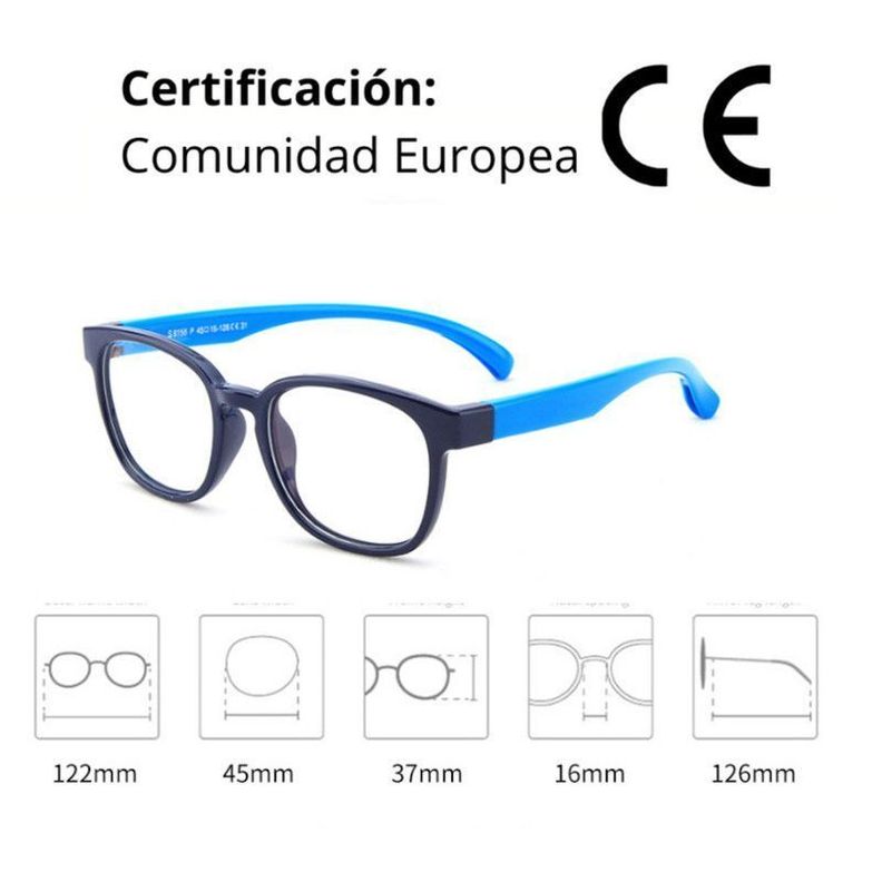 Lentes Filtro Luz Azul Niños, Descanso Pantallas, Blue light computador.-4