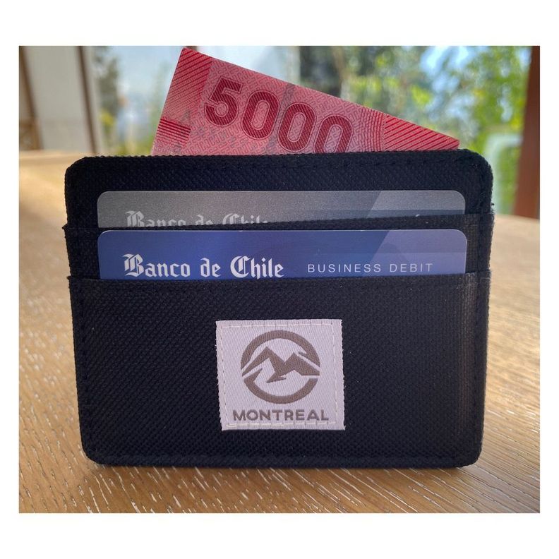 Tarjetero Hombre Mujer, Porta Tarjetas Billetera Lona-2
