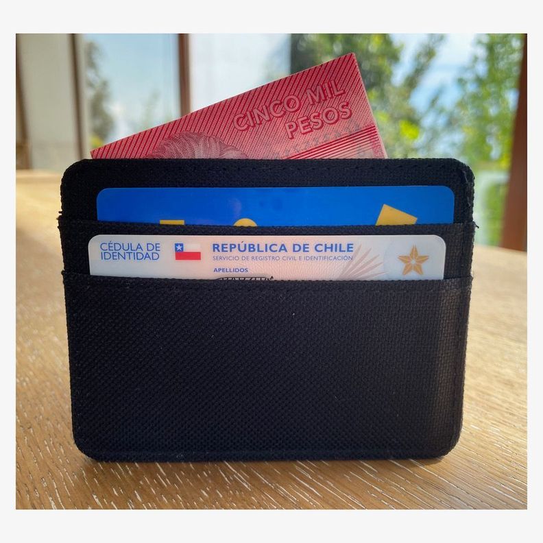 Tarjetero Hombre Mujer, Porta Tarjetas Billetera Lona-3
