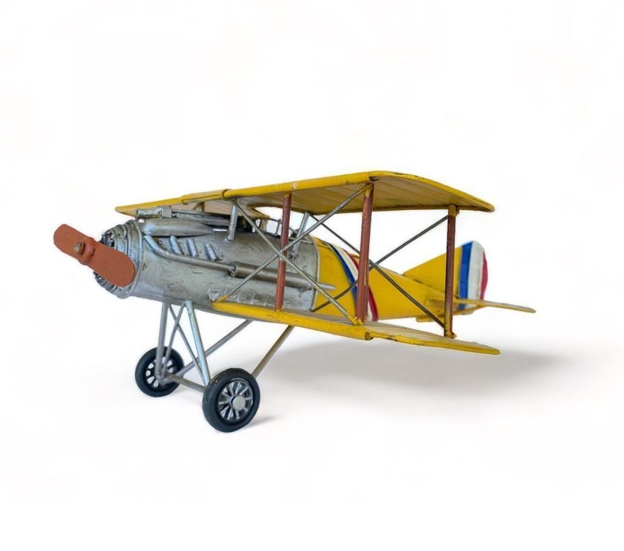 Avión A Escala, Aviones de Colección, Biplano Decoración Vintage. -1