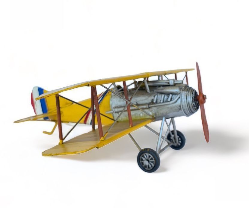 Avión A Escala, Aviones de Colección, Biplano Decoración Vintage. -2