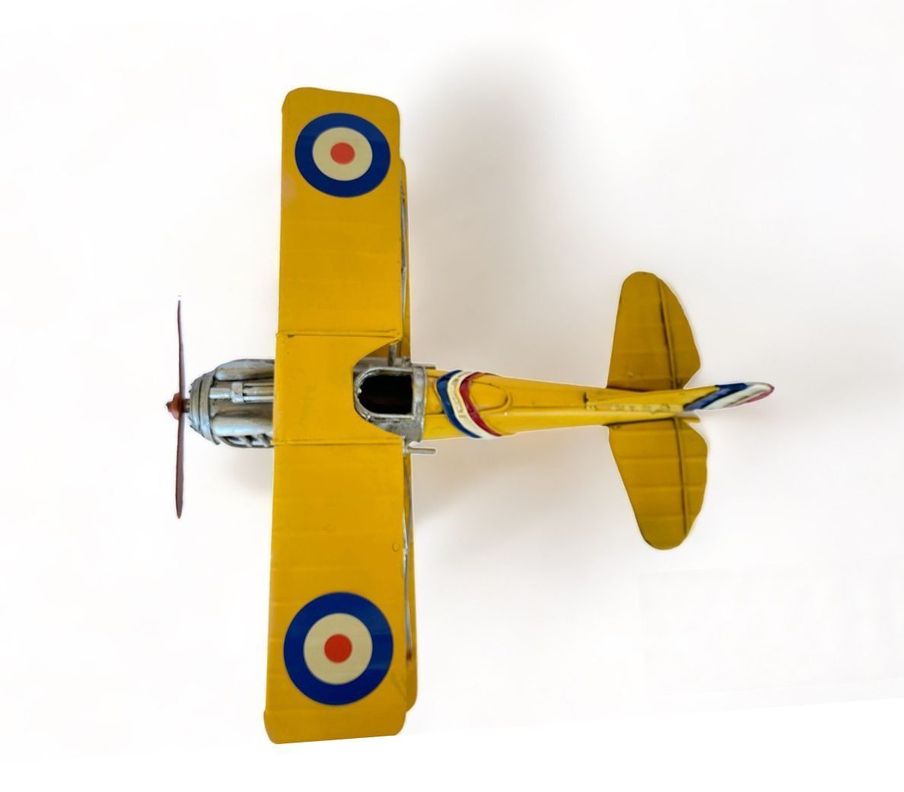 Avión A Escala, Aviones de Colección, Biplano Decoración Vintage. -4