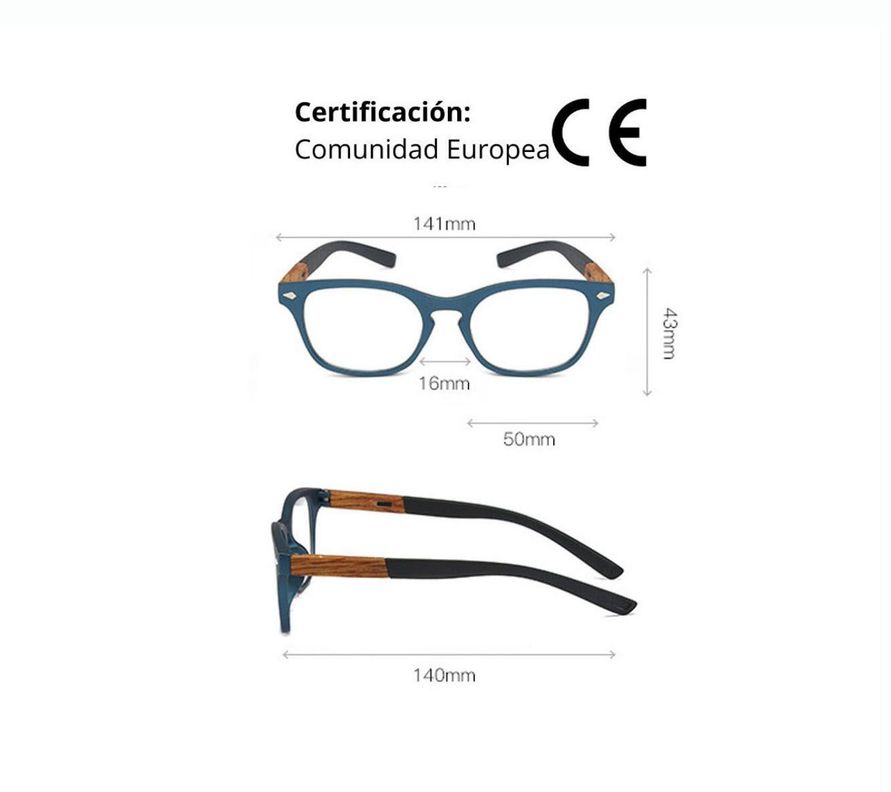 Lentes opticos Graduación +1.0, Anteojos lectura, con aumento para presbicia.-5