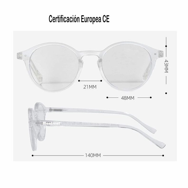 Lentes opticos Graduación +4.0, Anteojos lectura, con aumento para presbicia.-4
