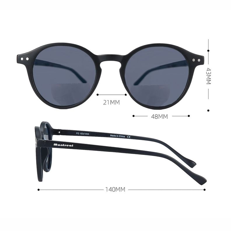 Lentes de Sol con aumento +3.5 Bifocales Uv400 Gafas Con Graduación-6