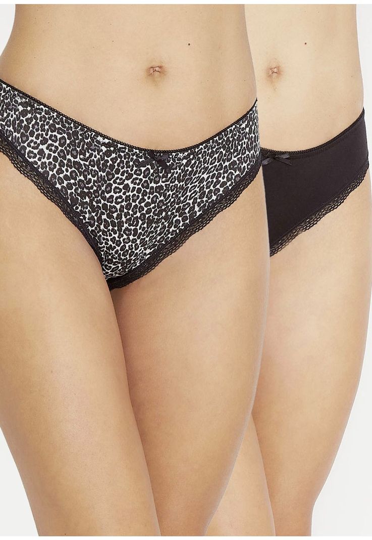 Pack 2x bikini algodón P213012-NEG1 Kayser-0