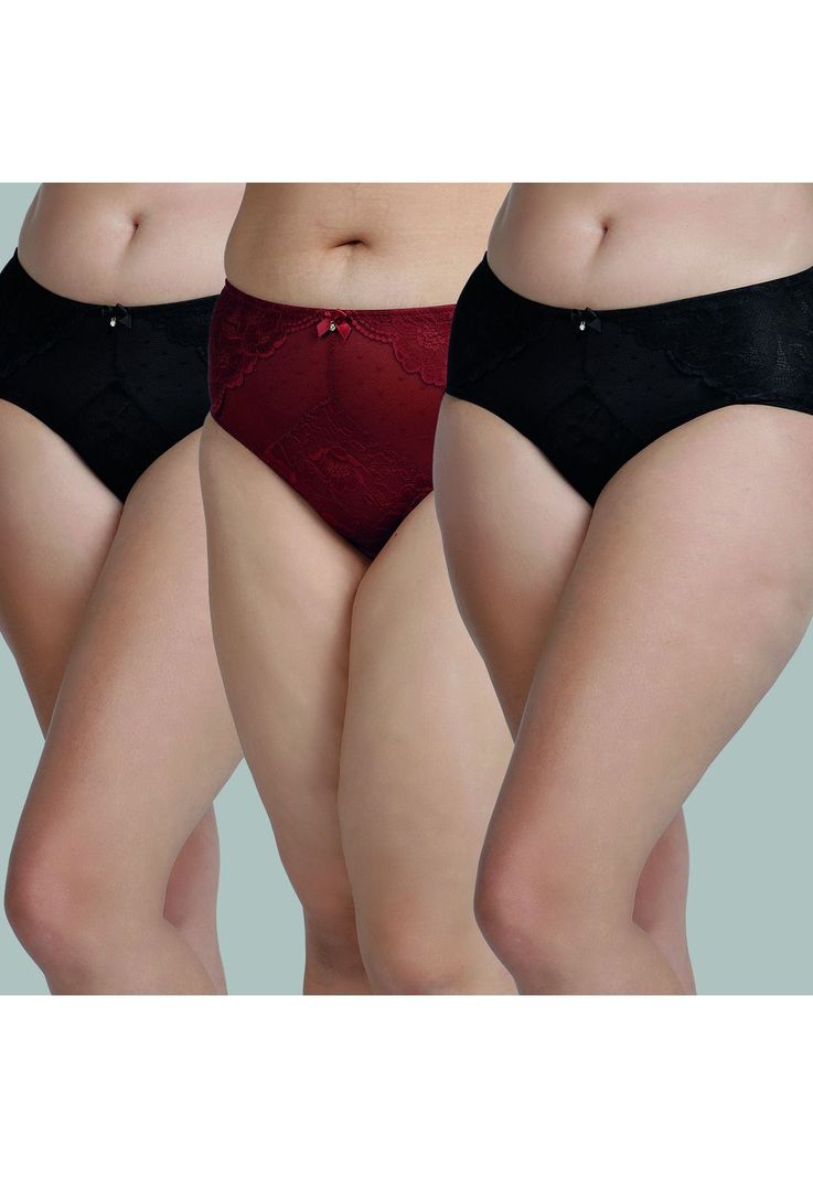 Pack 3xPantaleta Microfibra Negro P3149026M-NEG Kayser-0