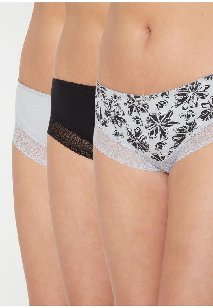 Pack 3X Pantaleta Algodon P314.0024-GRI4 Kayser Gris S