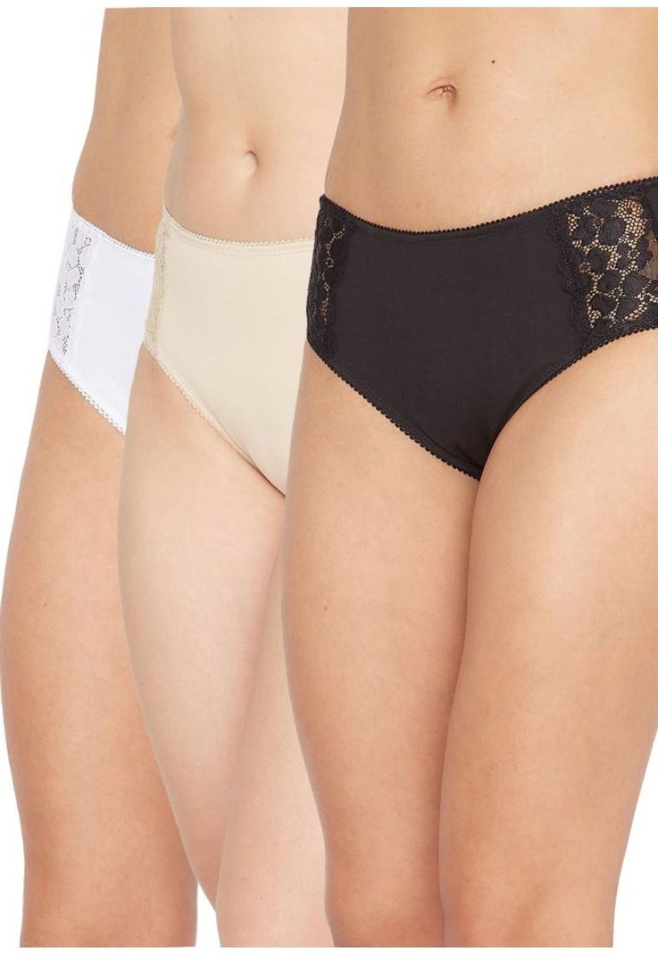 Pack 3x pantaleta algodon P314186-BLA Kayser Blanco S