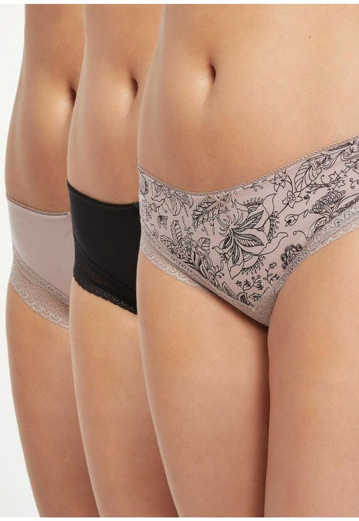 PACK 3X Pantaletas Algodon P314.0024-CAF2 Kayser Cafe S