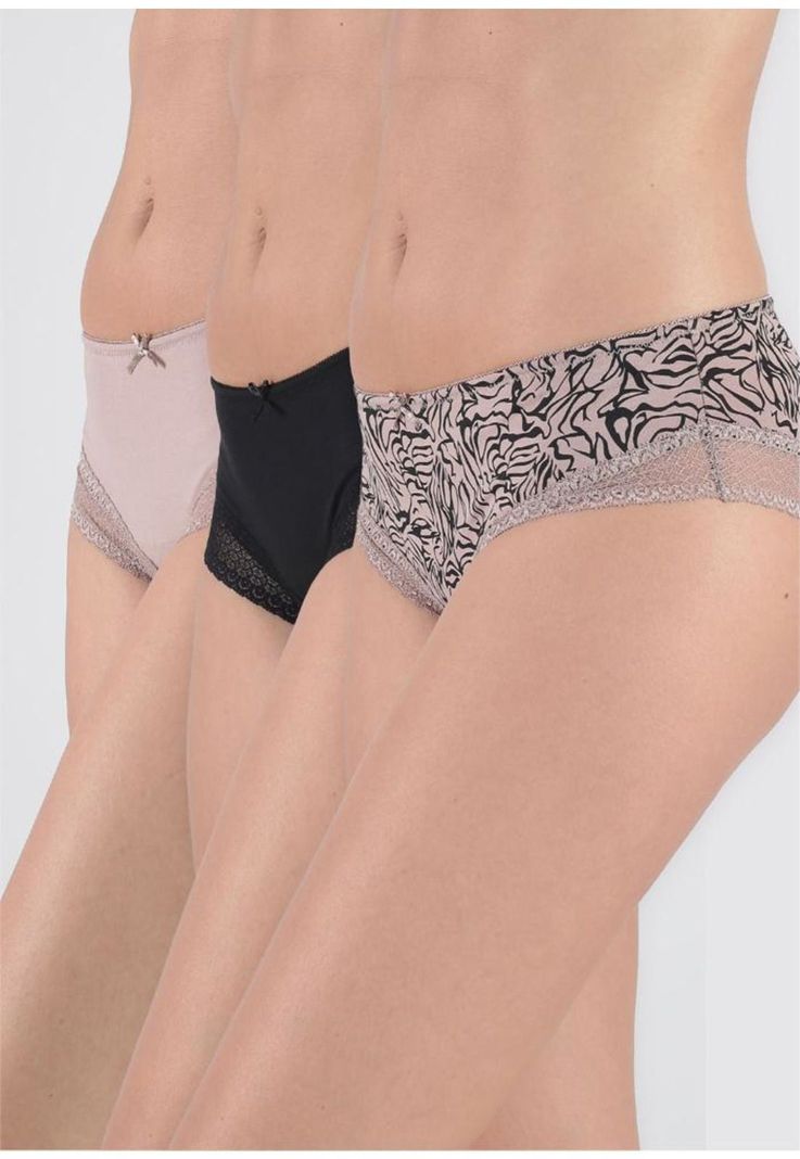 Pack 3X Pantaleta Algodon P314.0024-CAF4 Kayser Cafe S