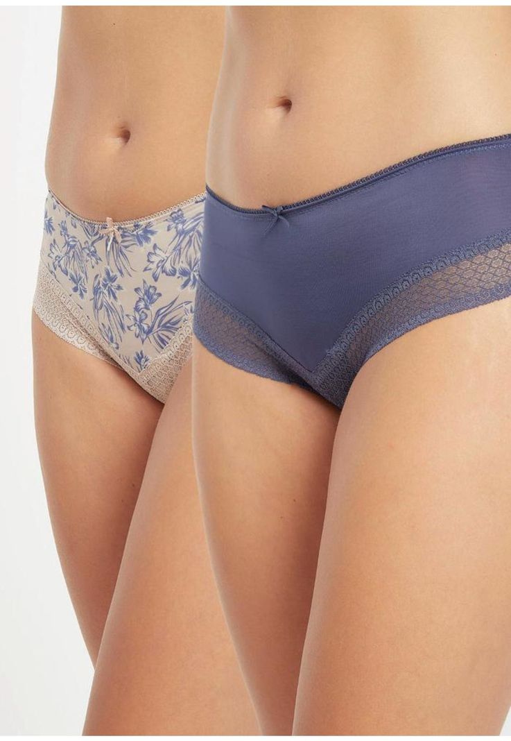 Pack 2 x calzon pantaleta microfibra P214024W-BEI1 Kayser-0